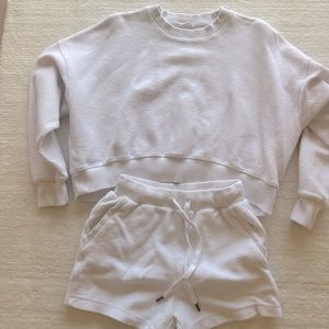 Aerie Terry Cloth Sweater and Short Set
